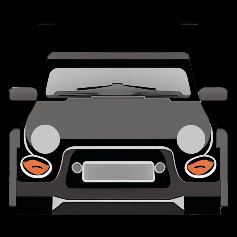 Minimalistisches Auto frontal