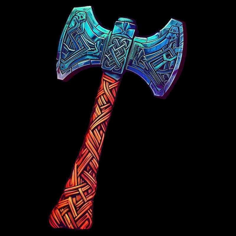 Hache viking cool décorée de runes