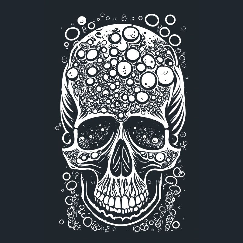 Magic skull with bubbles