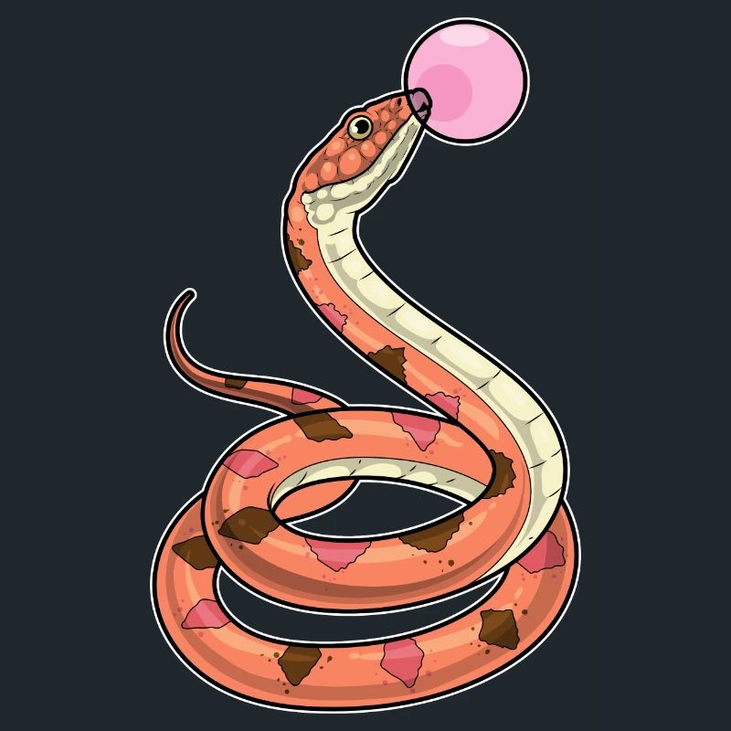 Chewing-gum serpent