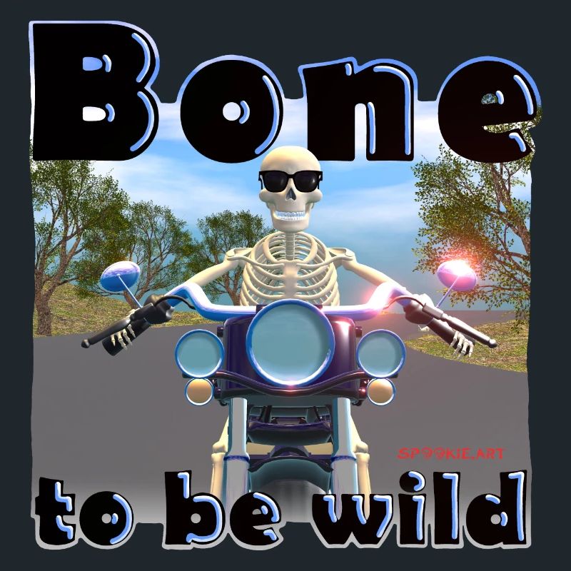 Skeleton on a motorcycle - Bone to be wild