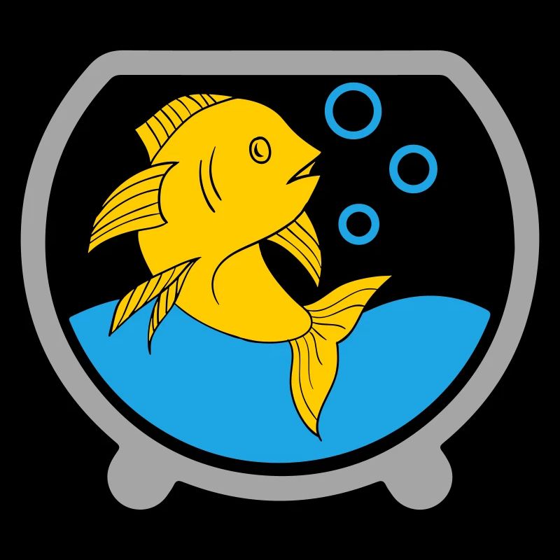 Goldfisch in Glaskugel | Farben änderbar