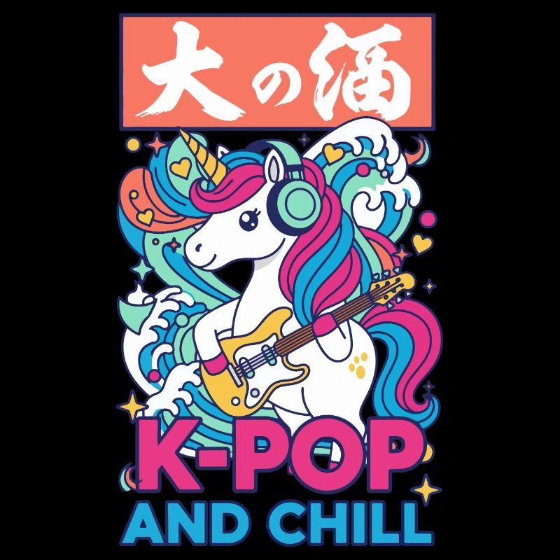 Anime de musique coréenne licorne mignonne et chill