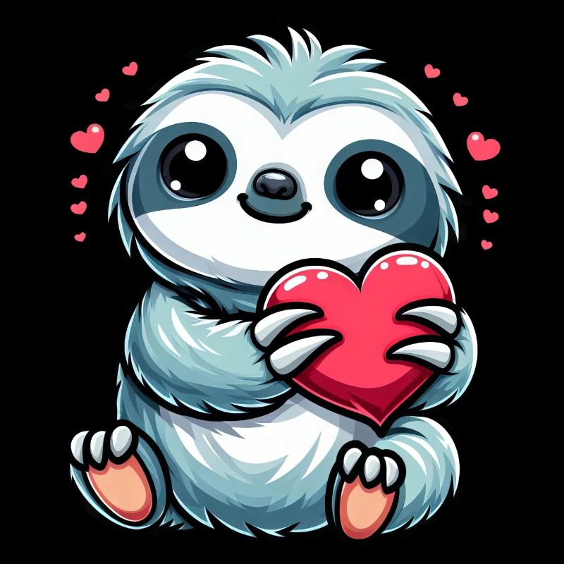 Faultier Liebe Valentinstag Herz Freundschaft