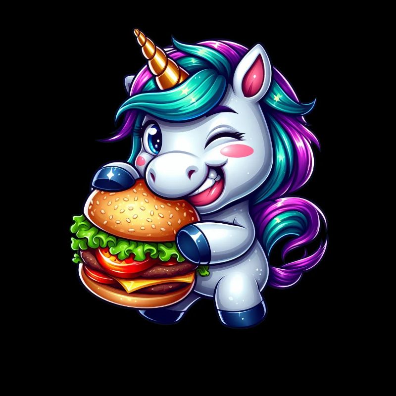 Hamburger Cheeseburger licorne