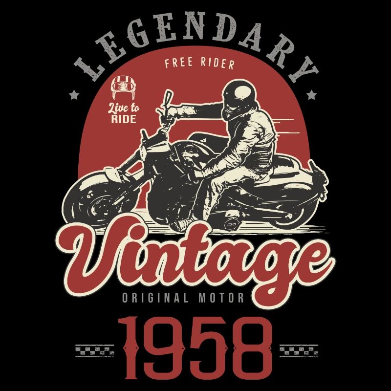 1958 Jubiläums-Oldtimer-Biker-Motorrad