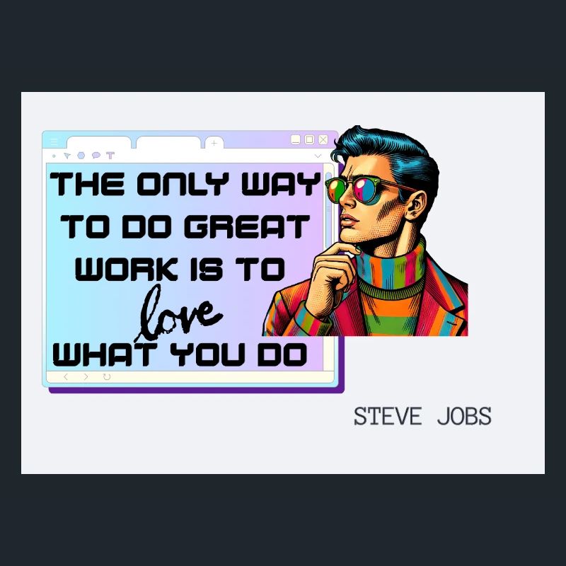Aimez ce que vous faites – Retro Pop Art Design