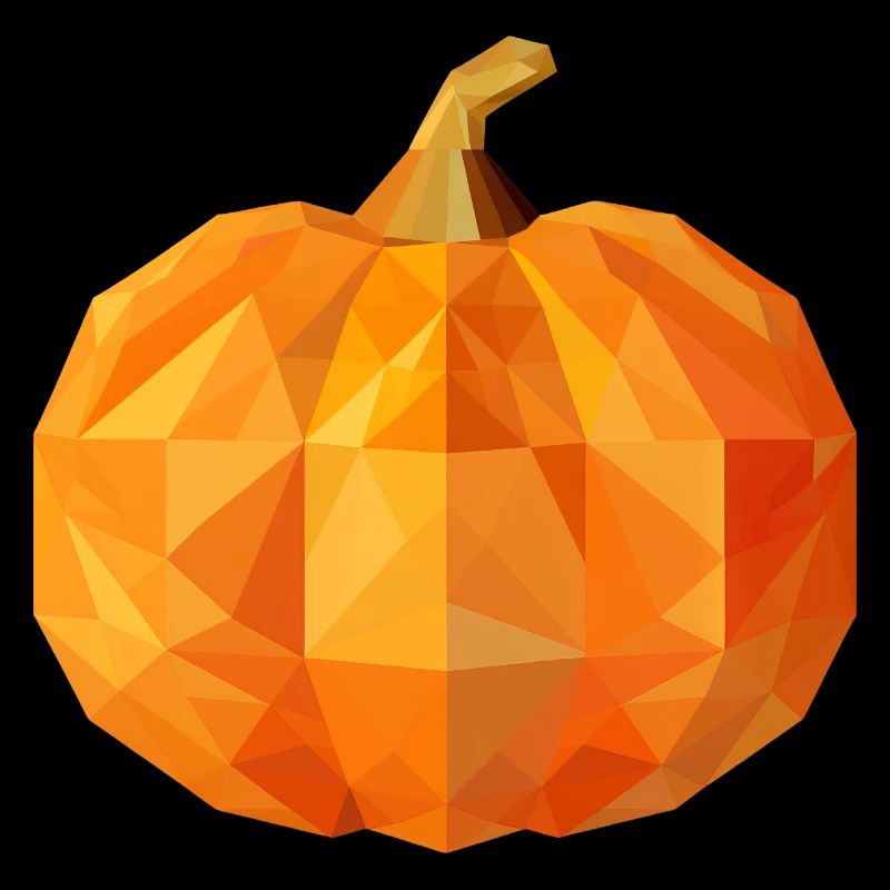 Polygon Autumn Squash: Geometric Autumn Beauty