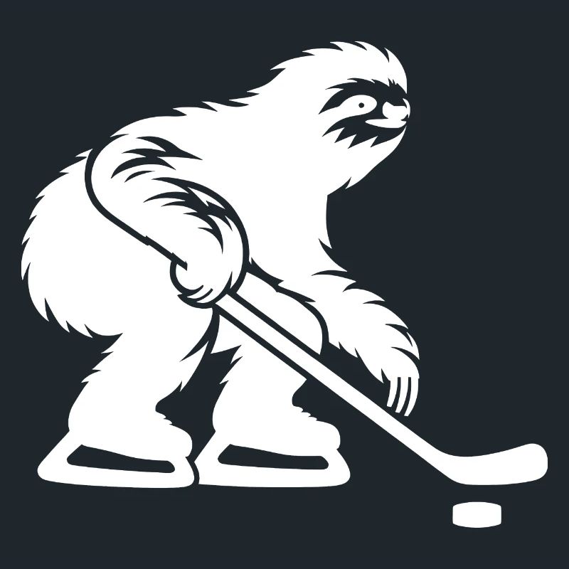 Faultier Eishockeyspieler Eishockey Silhouette