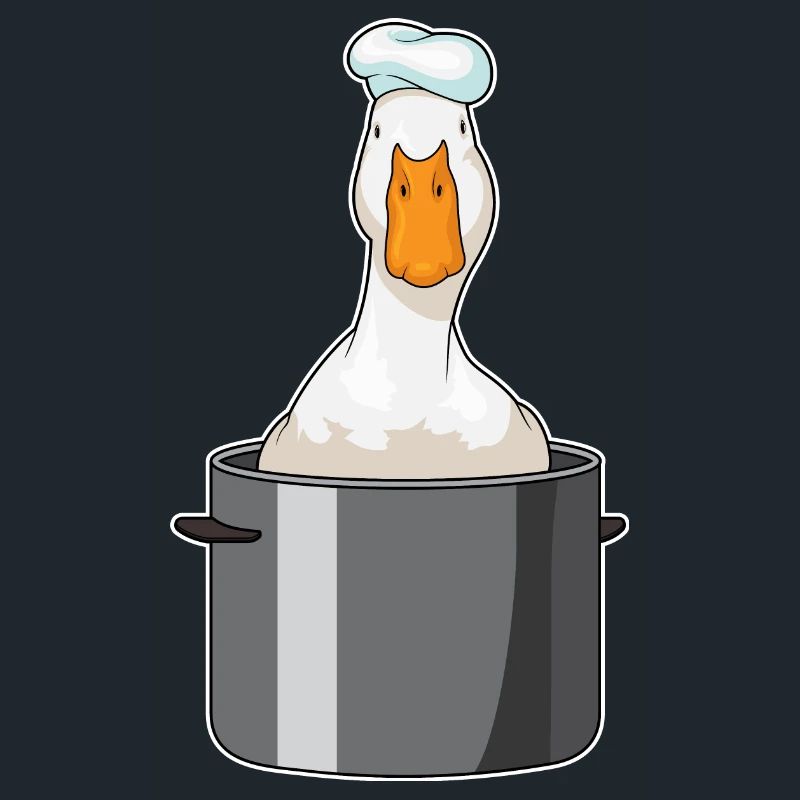 Cuisinier canard Cuit Cuisson de la marmite