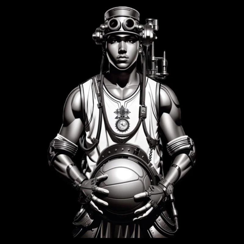 Steampunk-Basketballspieler