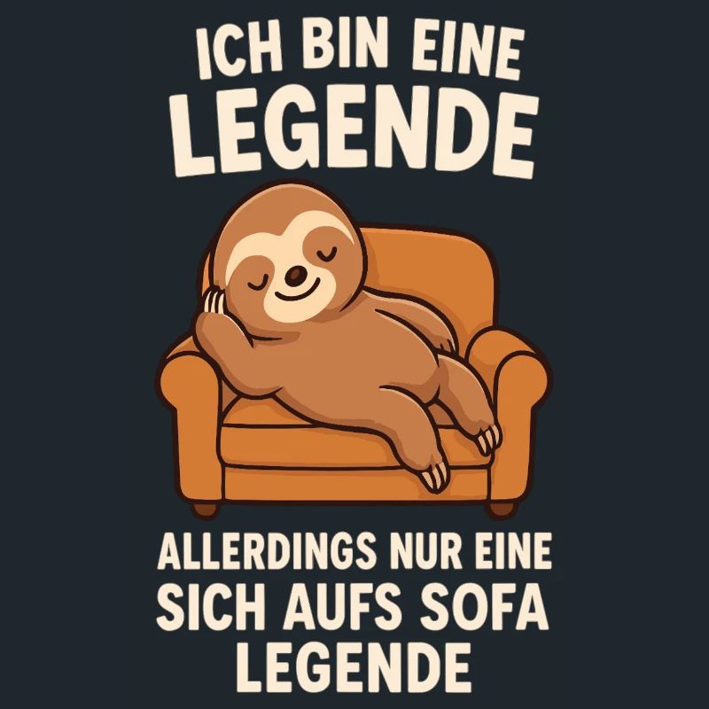 Sloth Sofa Legend Funny Saying