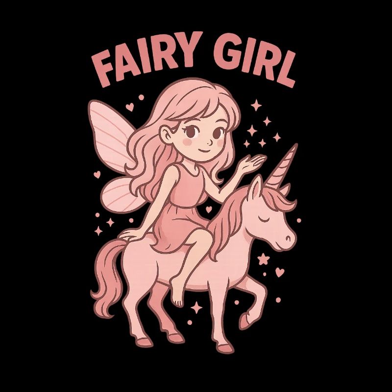 Feenreiterin Rosa Einhorn