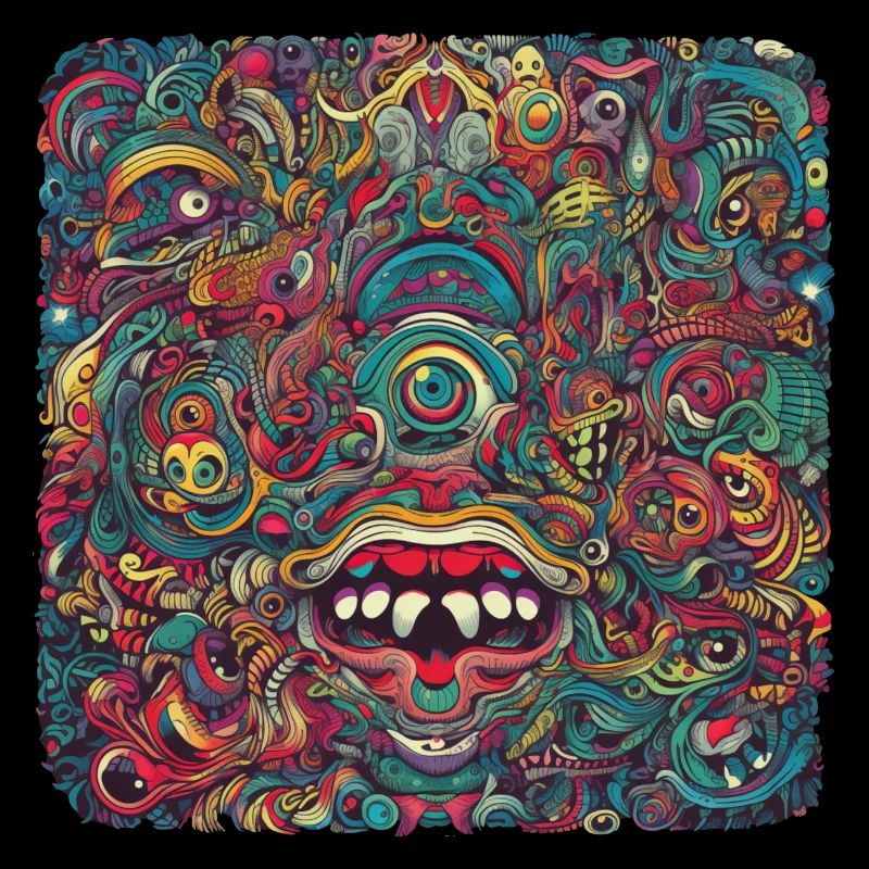 Psychedelic explosion - surrealist motif