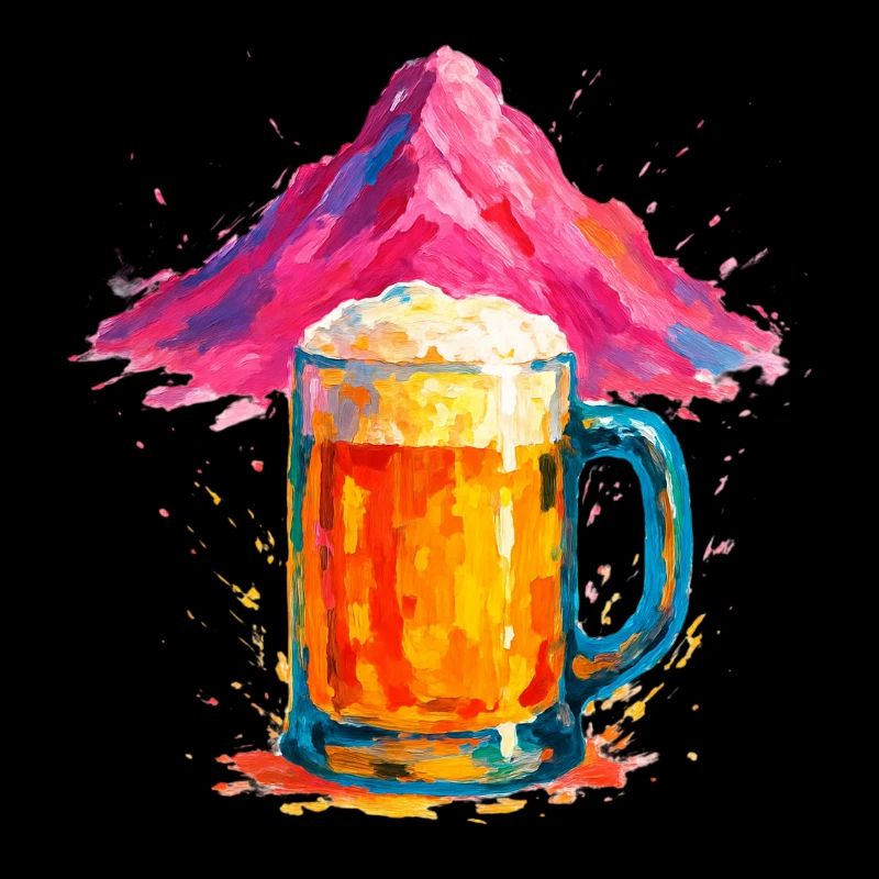 Motif coloré d’éclaboussures de bière