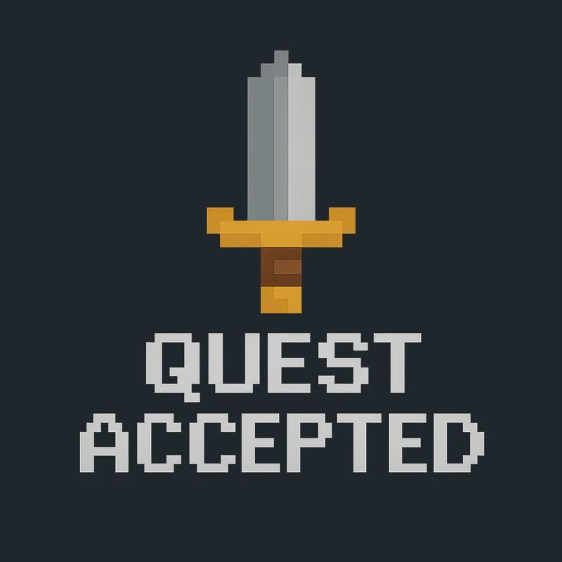 Quest Accepted Pixel Sword