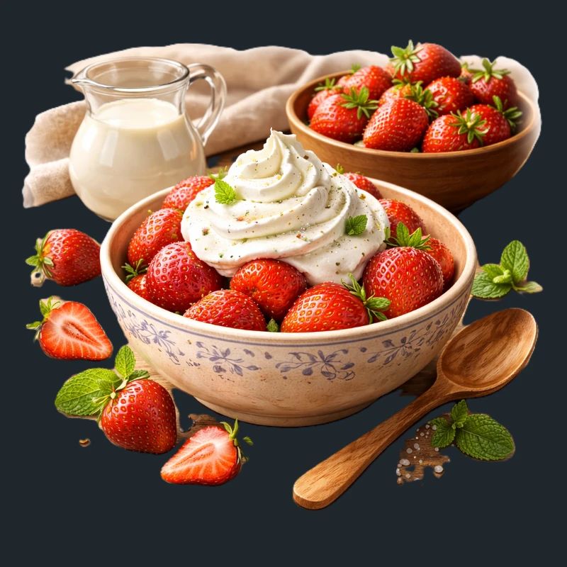 Fraises à la crème