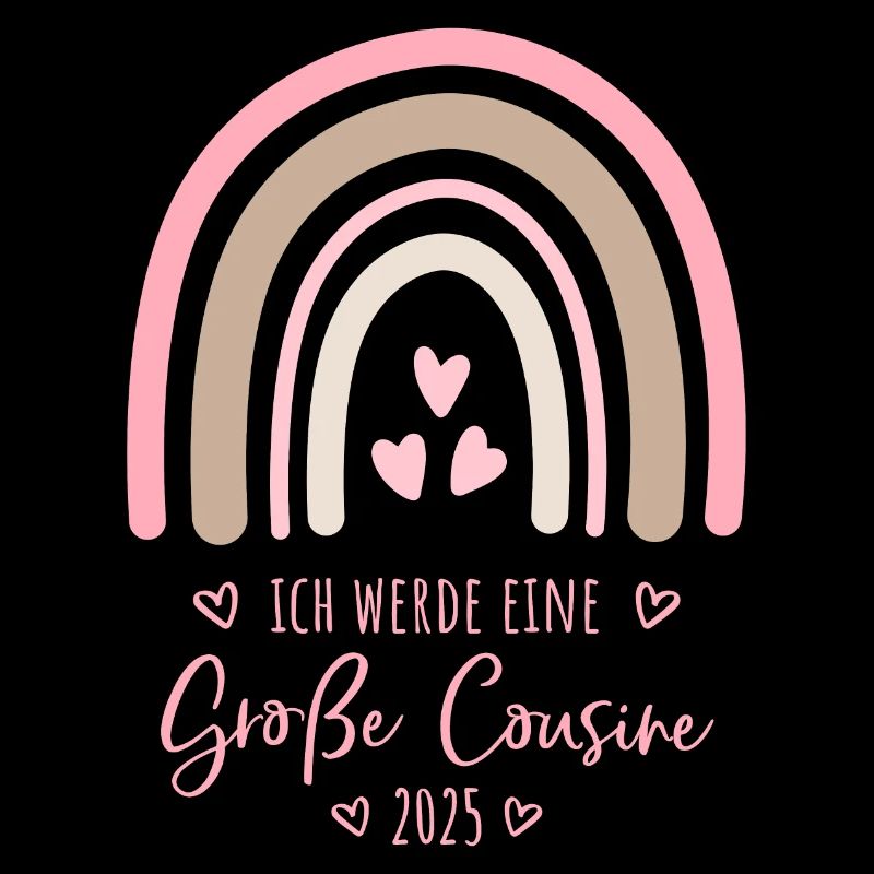 Boho Regenbogen Ich werde eine große Cousine 2025