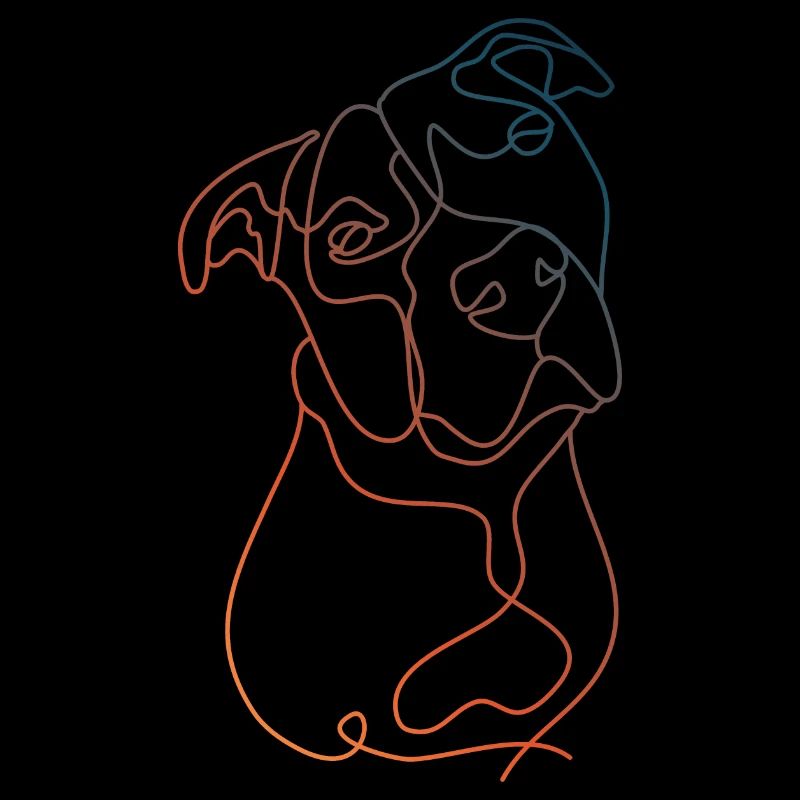 FARBE LINEAR MINIMALIST PITBULL