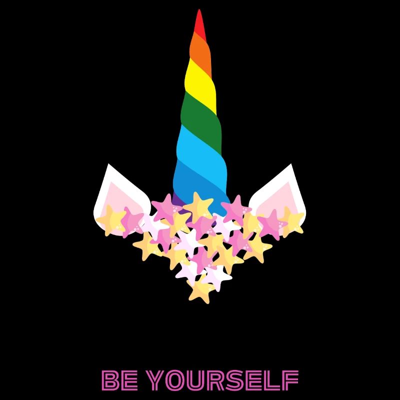 Be Yourself, LGBTQ+, CSD, Regenbogen, Einhorn
