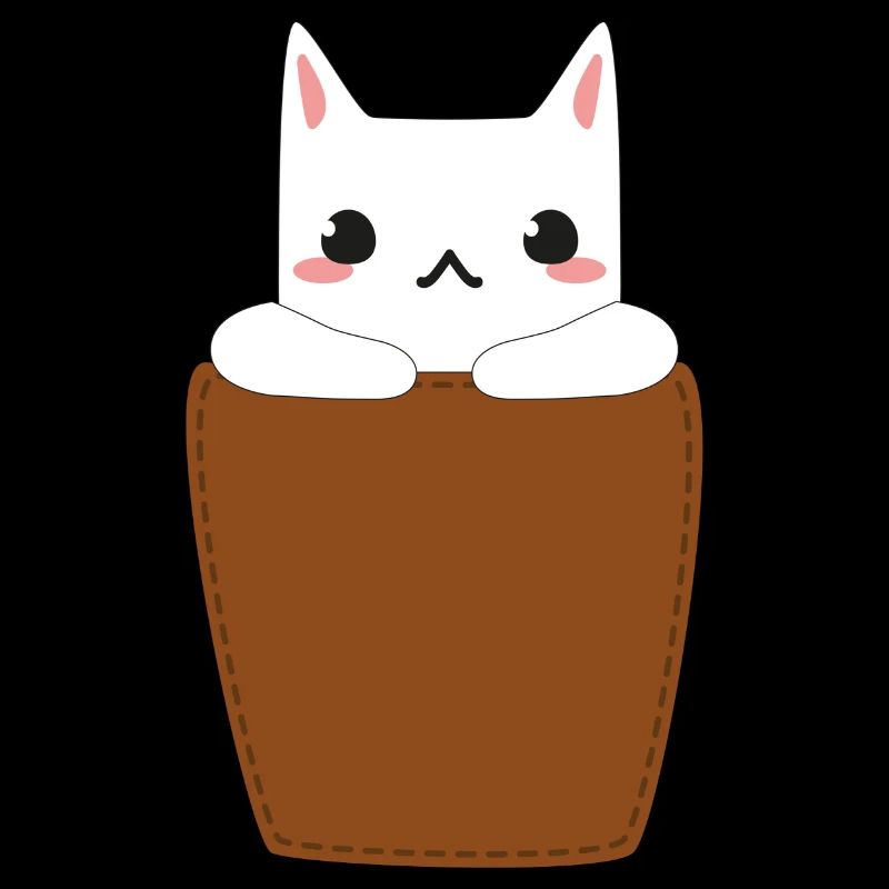 Chat dans la poche poitrine