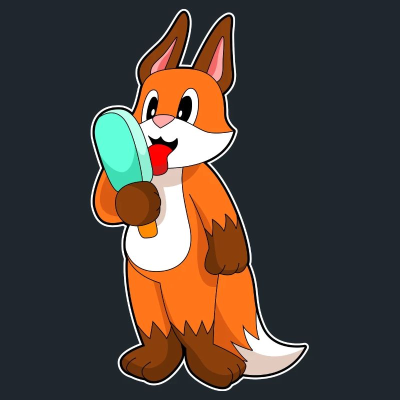 Fuchs Eis am Stiel