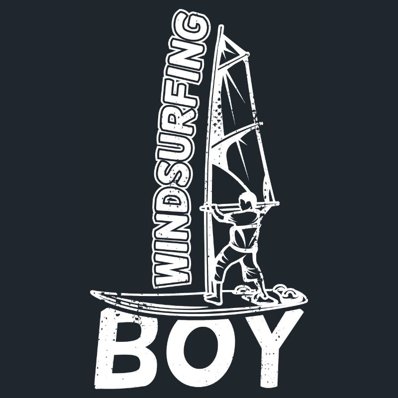 Funny windsurfer boy