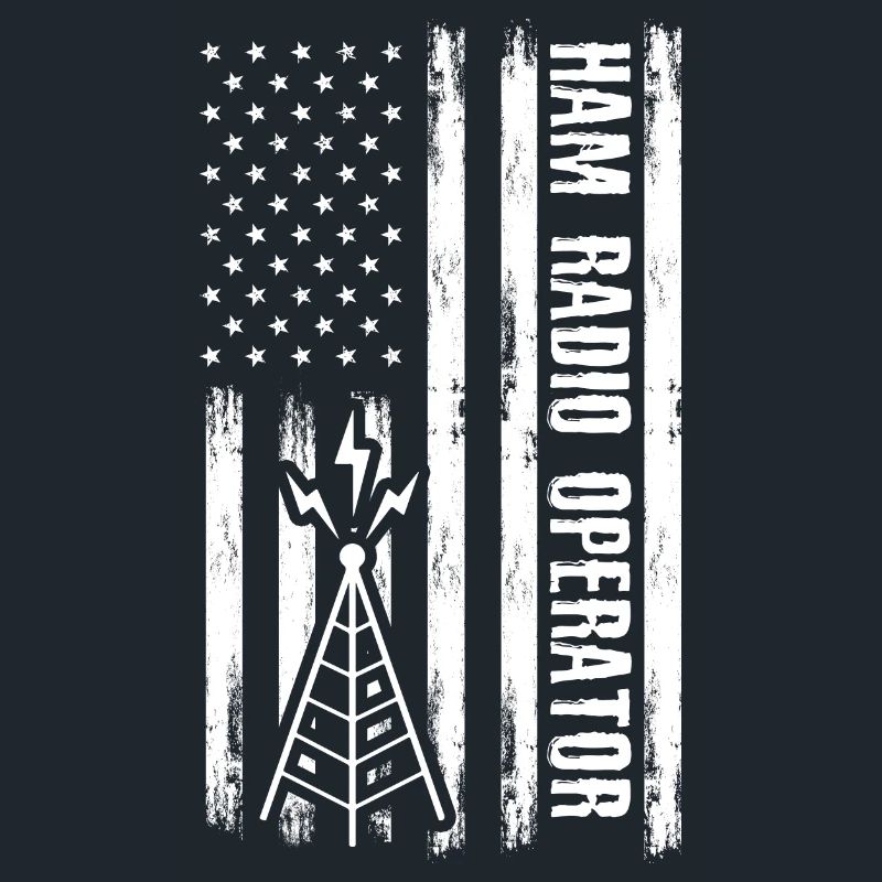 Patriotic Ham Radio Operator Morse Coding A Ham