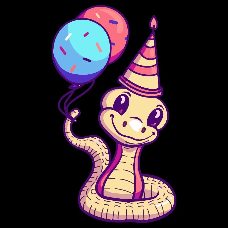 Schlange Kobra Geburtstag Comic