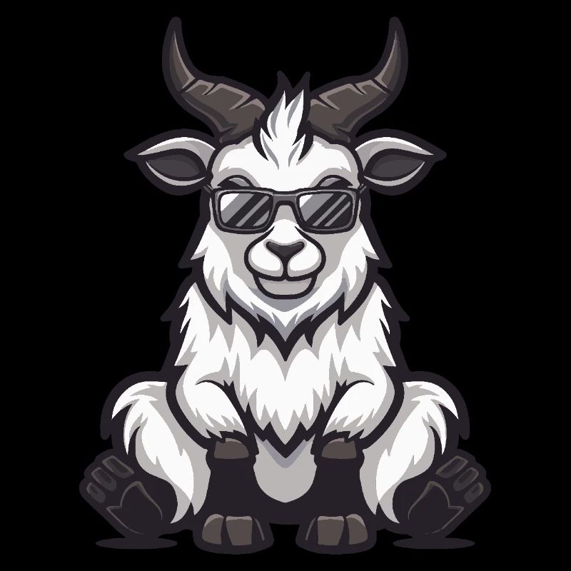 Mountain Goat Cool Comic