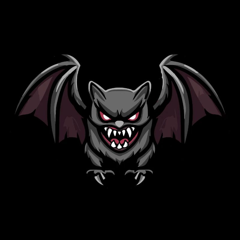 Fledermaus Halloween Comic Blutsauger