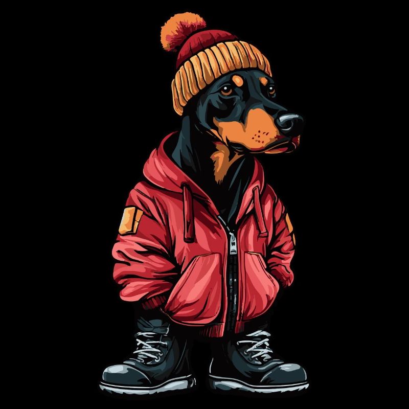 Doberman chien mode d’hiver