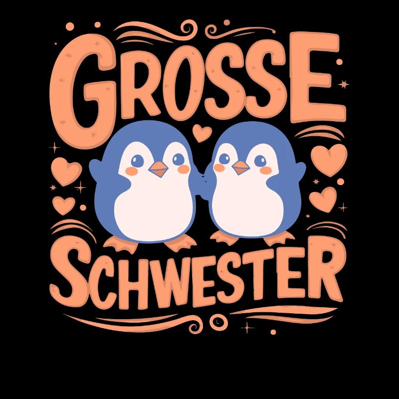 Große Schwester Pinguin Schwangerschaft Geschenk
