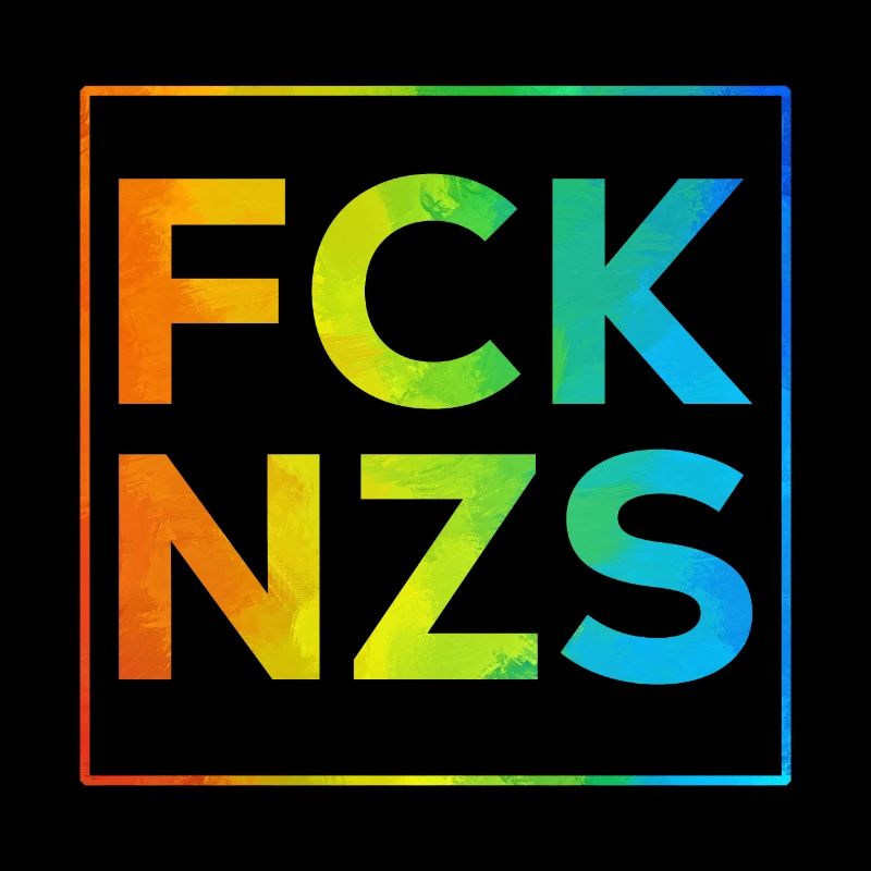 FCK NZS mit Rahmen Regenbogen