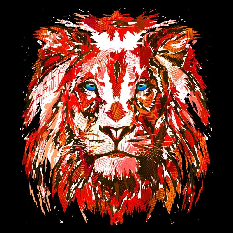 Roter Löwenkopf - Sternzeichen Löwe