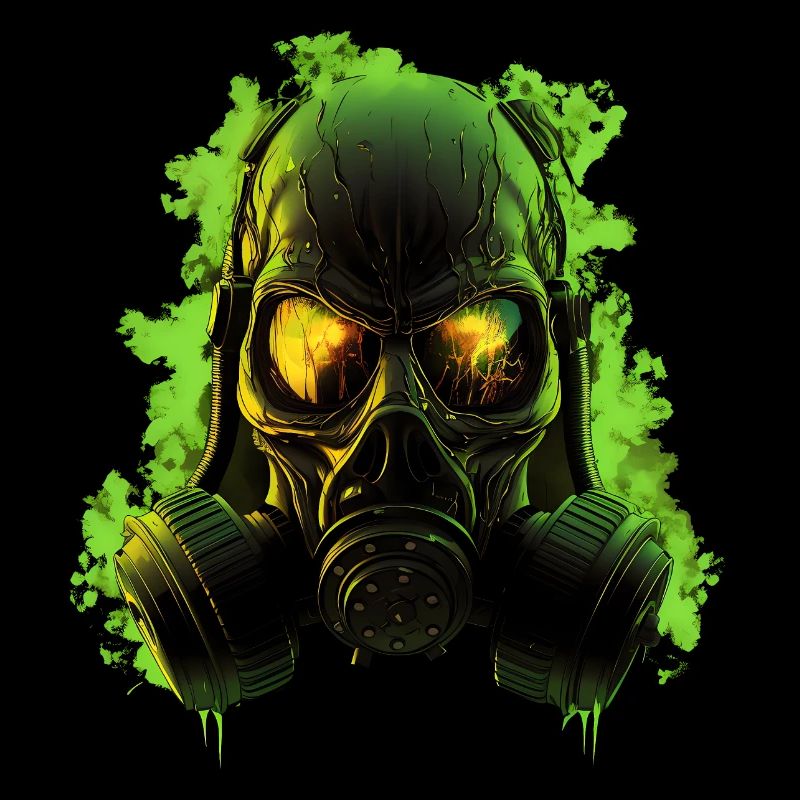 Masque à gaz vert