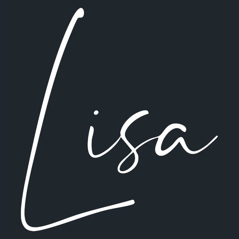 Lisa / Conception du nom de l’écriture manuscrite (Blanc)