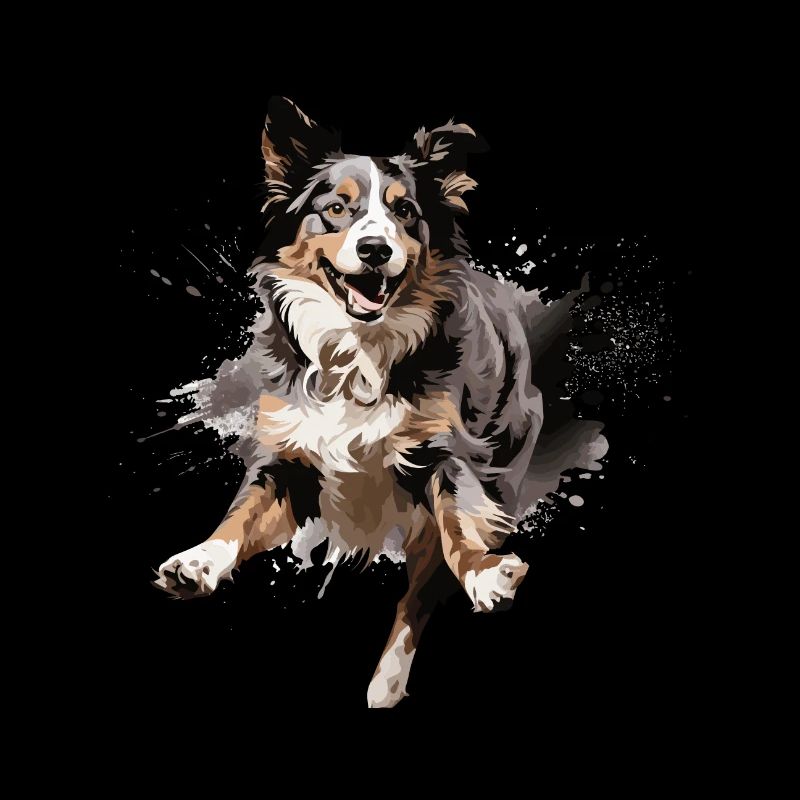 Australian Shepherd in Sprung Design