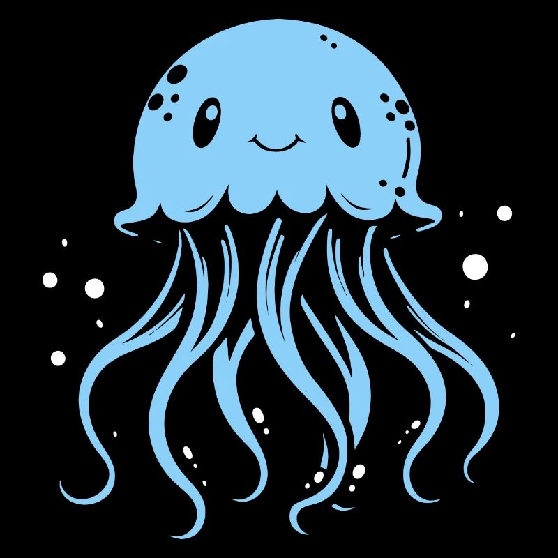 Float on, jellyfish with tentacles, sea creatures