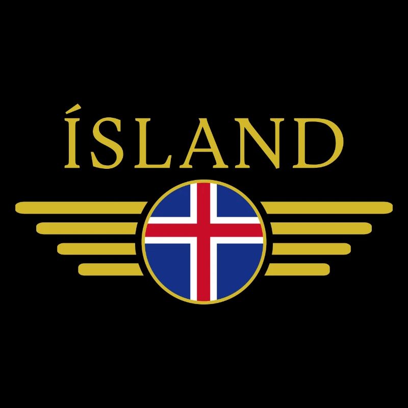 J’aime l’Islande T-shirt design de style élégance