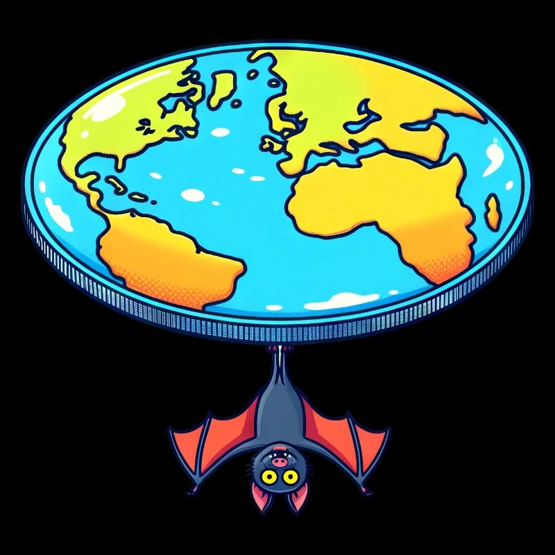 Cache-cache de chauve-souris de la terre plate