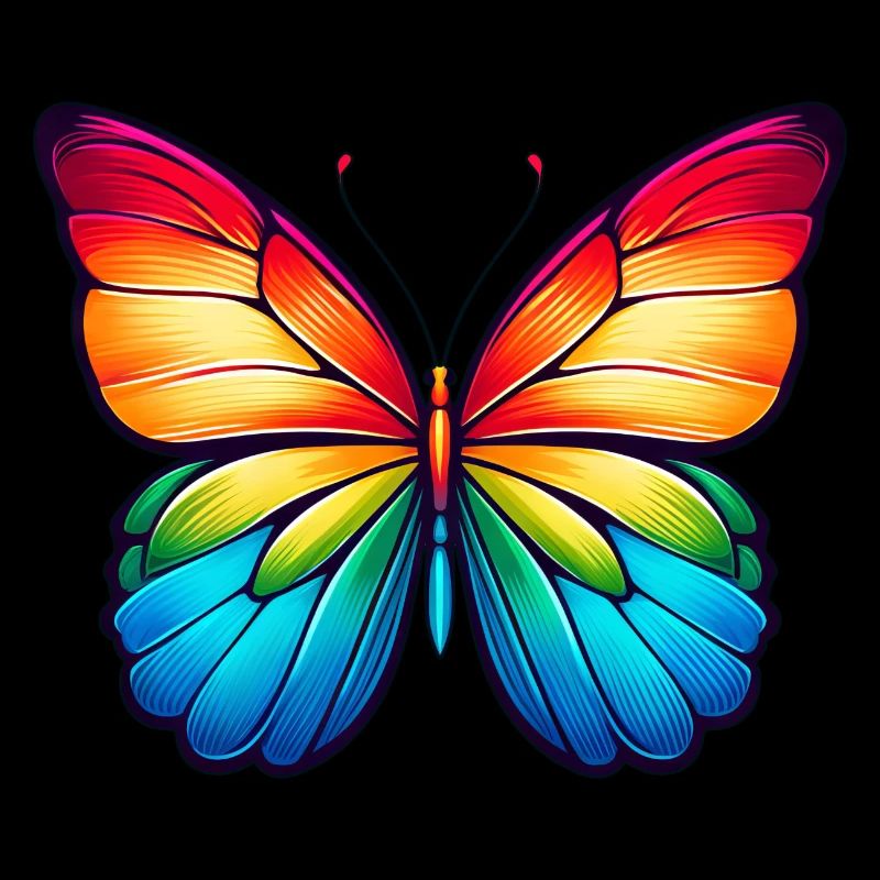 Papillon Arc-en-ciel Couleurs Nature