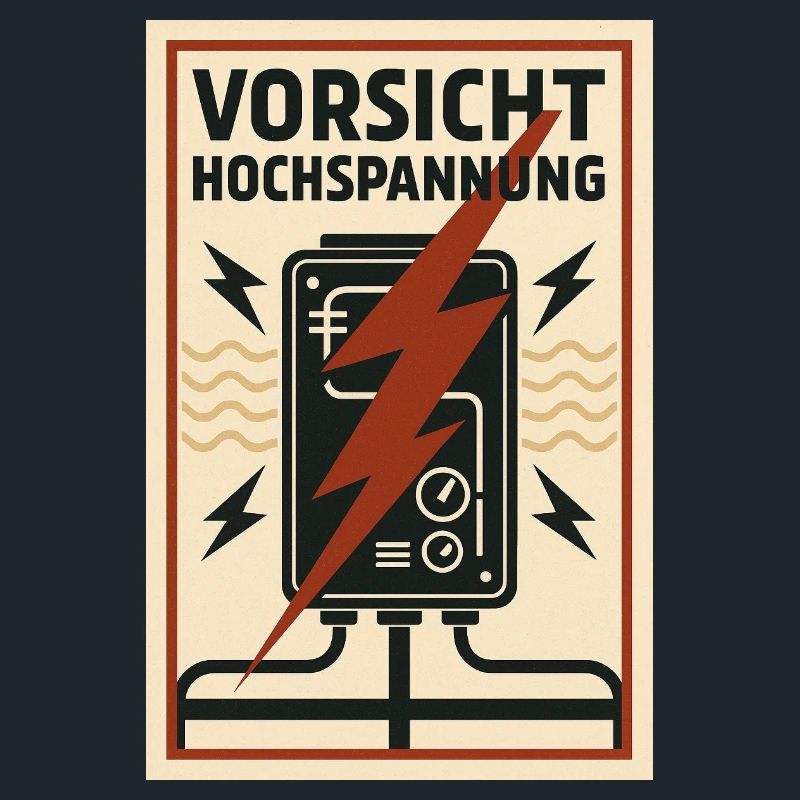 Caution High Voltage Current Warning Sign