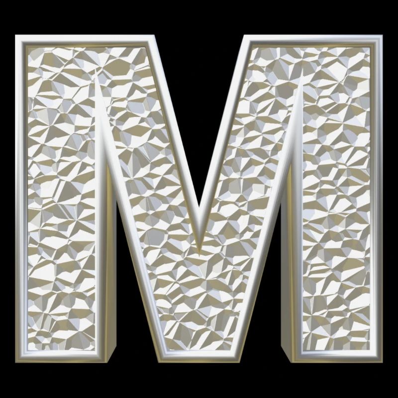 M, letter, letter M, initial, initial M, monogram,