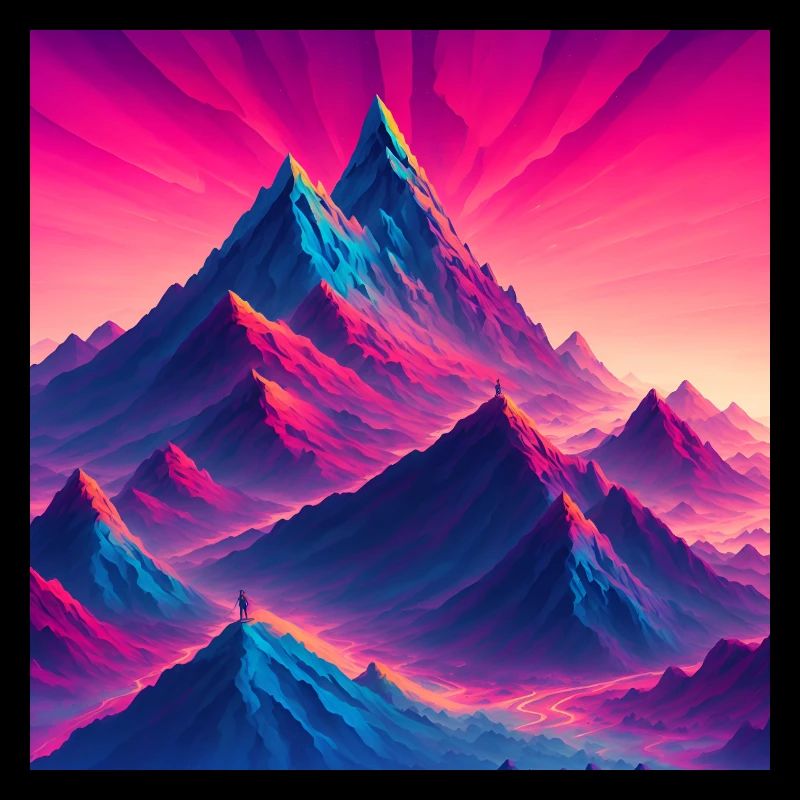 Mountain peak at sunrise