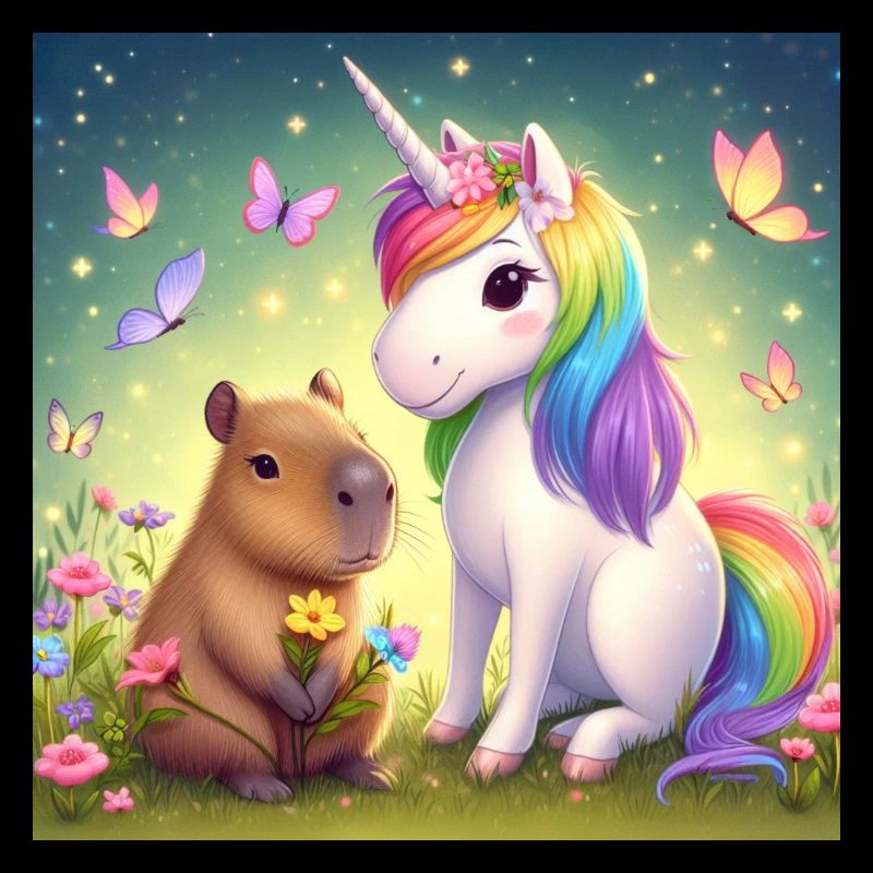 Capybara und Einhorn