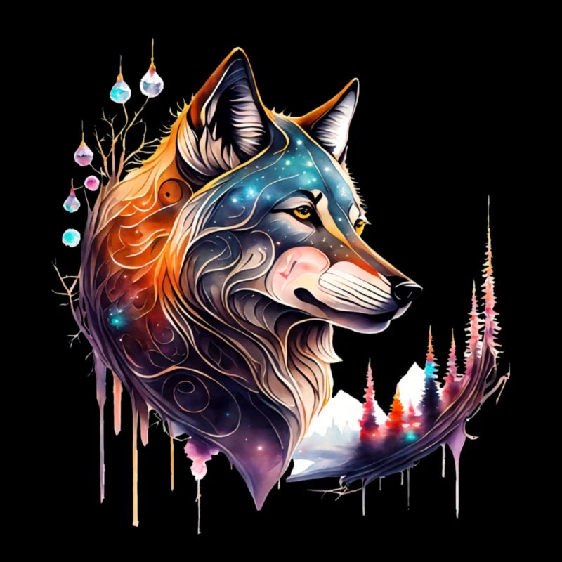 Wolfsglanz: Majestätischer Wolfskopf