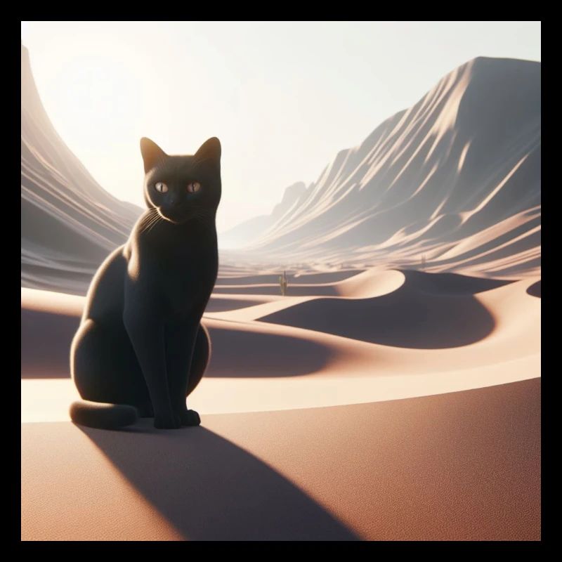 Eine echte Katze in der Wüste 4