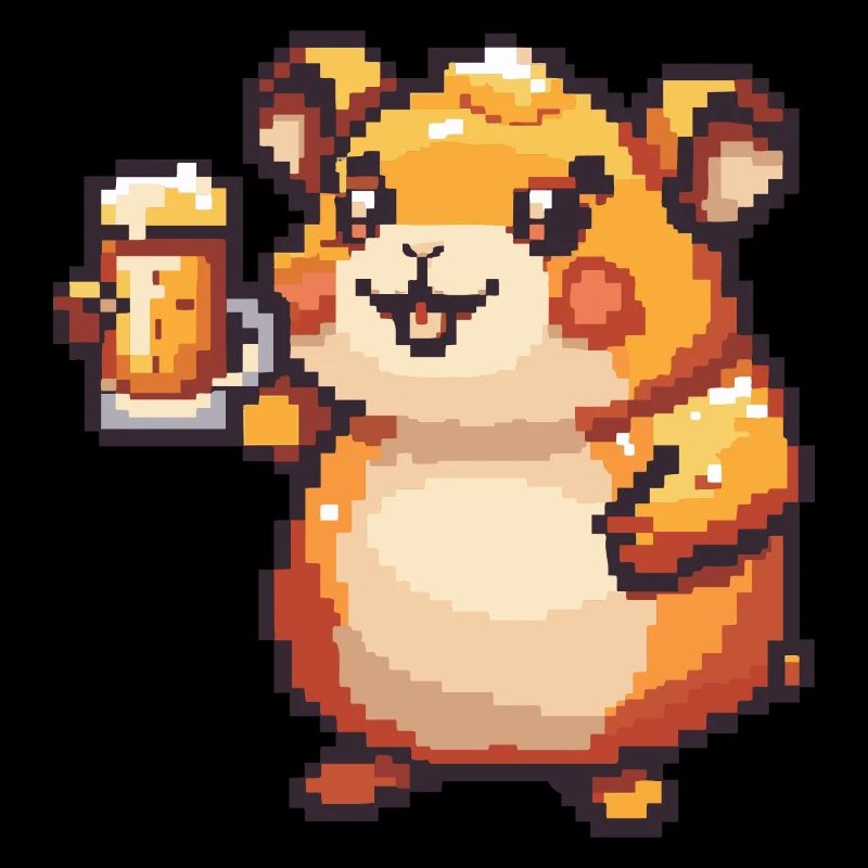 Hamster Bier Pixel