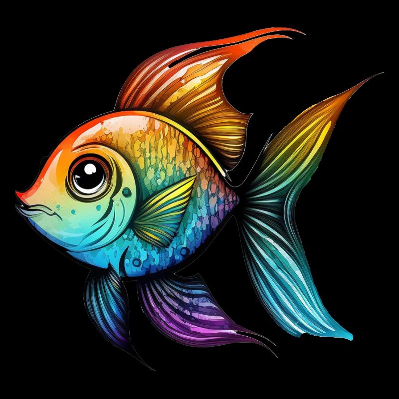 Fisch Regenbogen Zeichnung